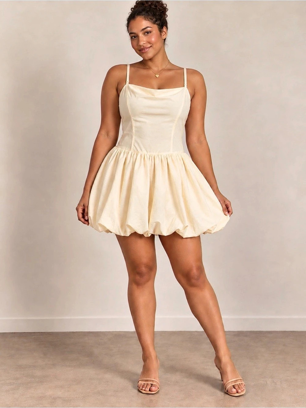 Joy Lab Mini Bubble Dress in Cream NWT